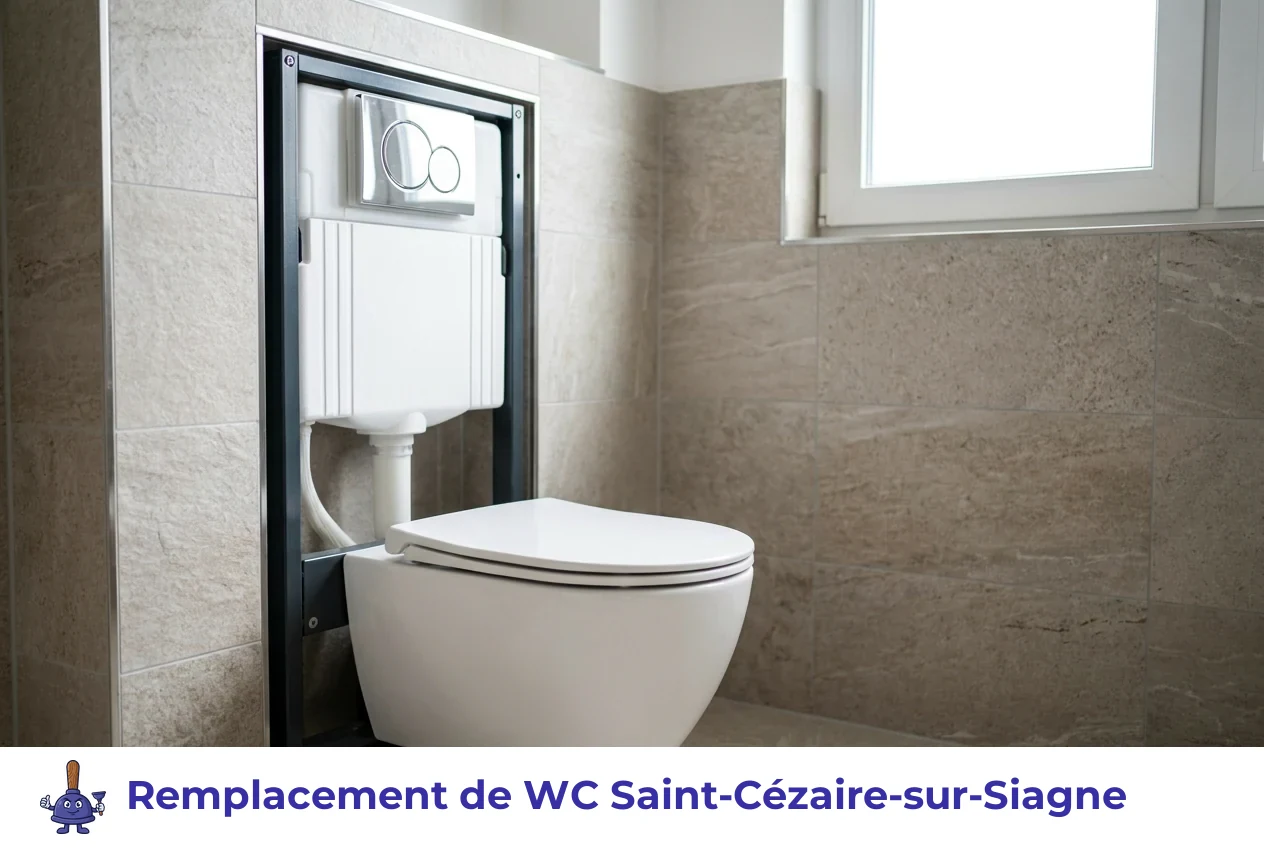 Remplacement de WC à Saint-Cézaire-sur-Siagne