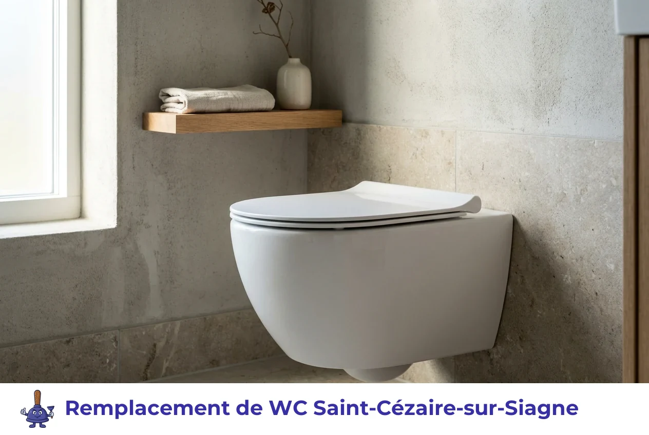 Remplacement de WC à Saint-Cézaire-sur-Siagne